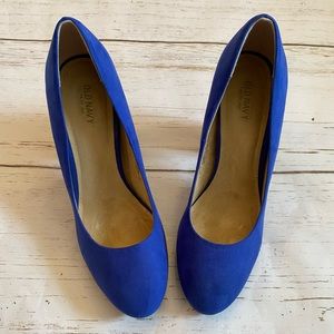 Old Navy Royal Blue suede high heels